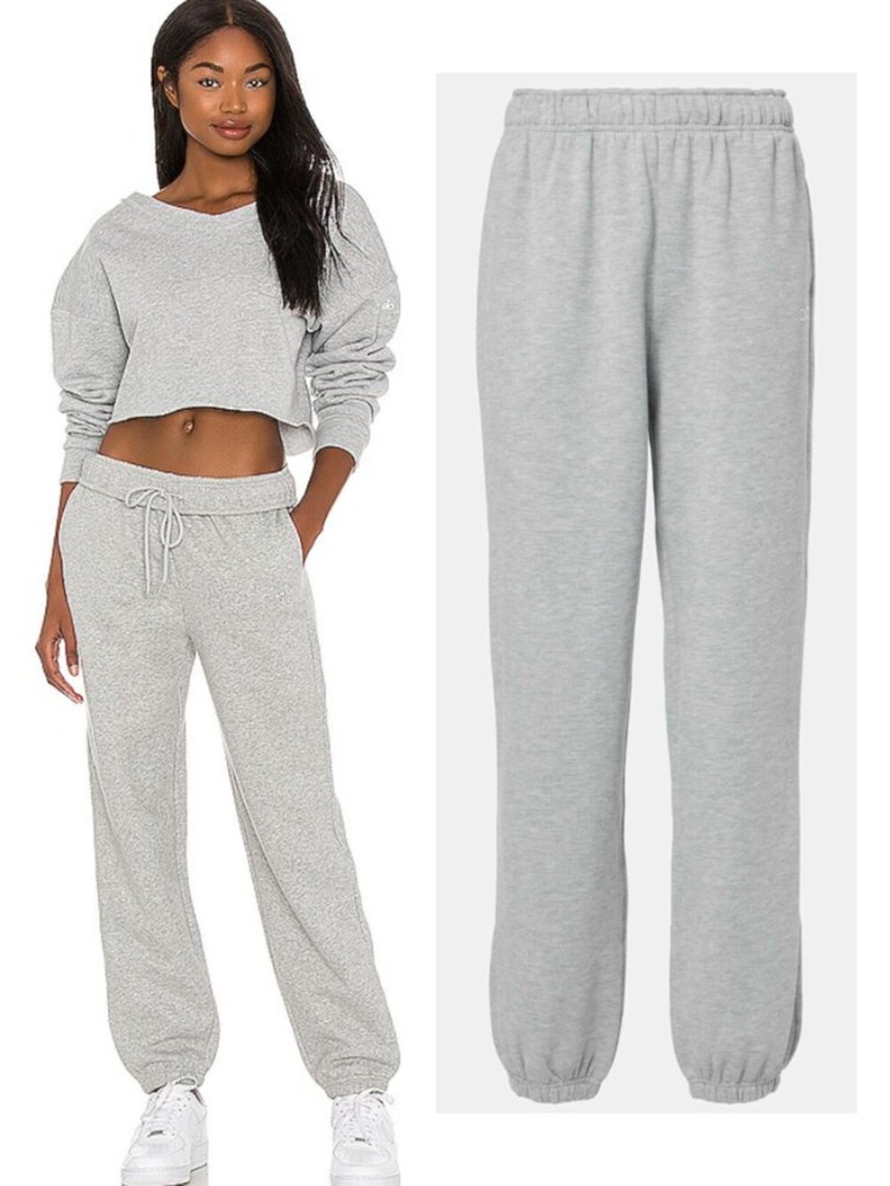 Alo Yoga Accolade Jogger Sweatpants Heather Grey NWT Size Small - Picture 9 of 9